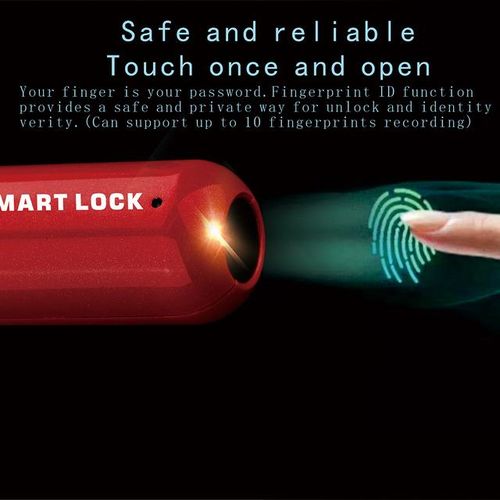 Mini Fingerprint Padlock Usb Keyless Luggage Lock Electronic Lock Smart Biometric Fingerprint Door Lock Quick Unlock For Travel