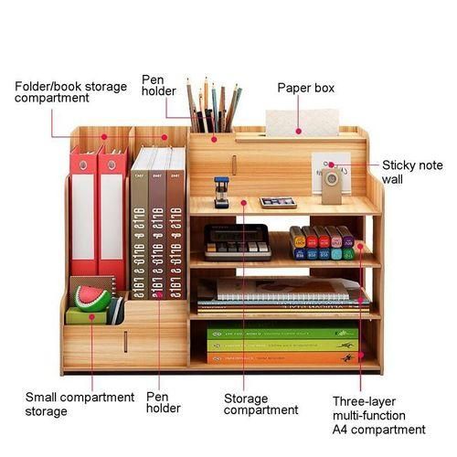 DIY File Folder, Office Drawer File Holder, Pen Holder, Desktop Storage Rack