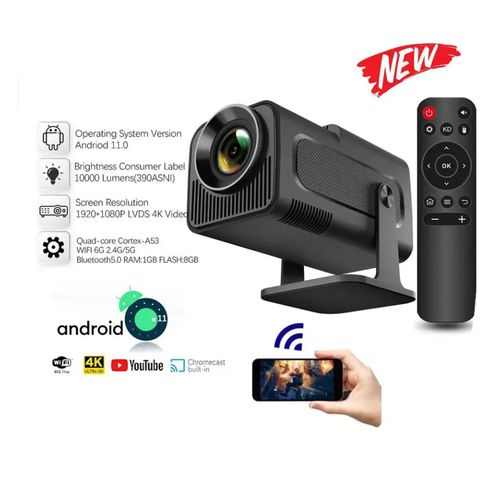 Smart Mini Android Tv Projector 4k Screen Video 1080p LCD