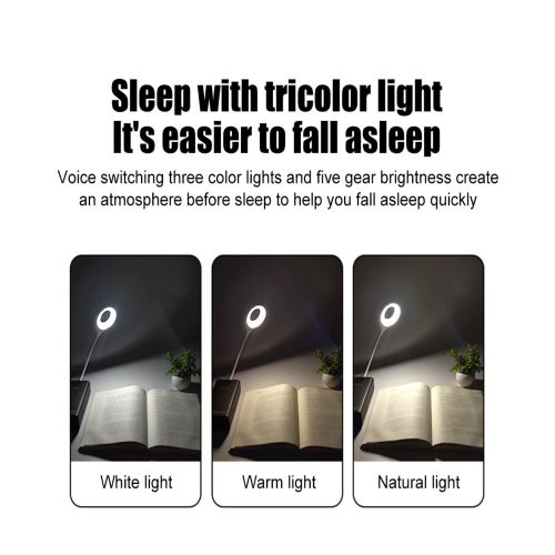 XLT USB Intelligent Voice Control Lamp - Voice Activated Lights Smart Voice Small Lamp - Small Night Light for Home Learning and Office - Portable Outdoor LED Night Light