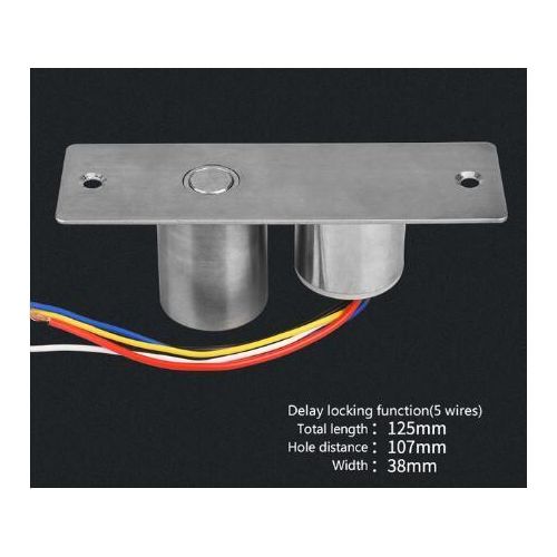 Mini Electric Bolt Lock Dc12v Solenoid Electric Door Lock 5 Wires 0.12a Easy To Install Stainless Steel Concealed Install Nc