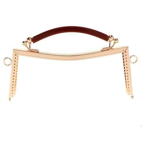 Metal Purse Wallet Bag Frame Kiss Clasp Fastening Lock Style 2Gold