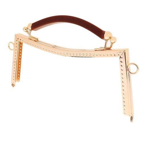 Metal Purse Wallet Bag Frame Kiss Clasp Fastening Lock Style 2Gold