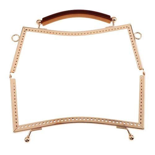 Metal Purse Wallet Bag Frame Kiss Clasp Fastening Lock Style 2Gold