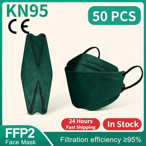 Mascarillas Negras Fpp2 Fish Kn95 Morandi Ffp2mask 4 Layer Face Fp2 Black Masque Ffp2 Ce Certificate 10-100pcs