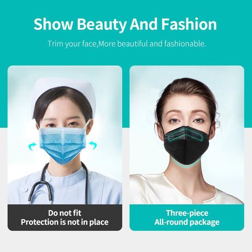 Mascarillas Negras Fpp2 Fish Kn95 Morandi Ffp2mask 4 Layer Face Fp2 Black Masque Ffp2 Ce Certificate 10-100pcs