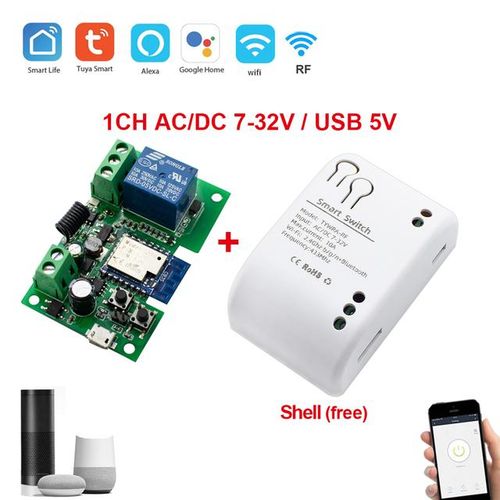 Tuya Smart Wifi Motor Switch Module 4ch Dc 5v 12v 32v Rf433 Remote Control Inching Relay For Alexa Google Home