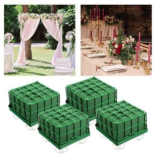 4 Pack Square Floral Foam Cage Flower Holder, Floral Foam