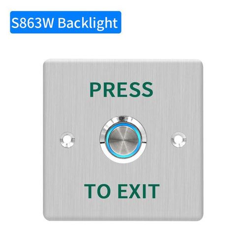 Metal Push Button Switch Ring Lamp Door Release Buttons Ip68 Waterproof Led No Nc Com 12v24v For Electronic Door Lock