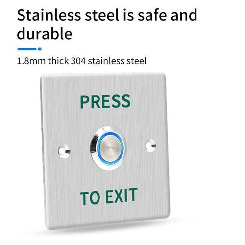 Metal Push Button Switch Ring Lamp Door Release Buttons Ip68 Waterproof Led No Nc Com 12v24v For Electronic Door Lock