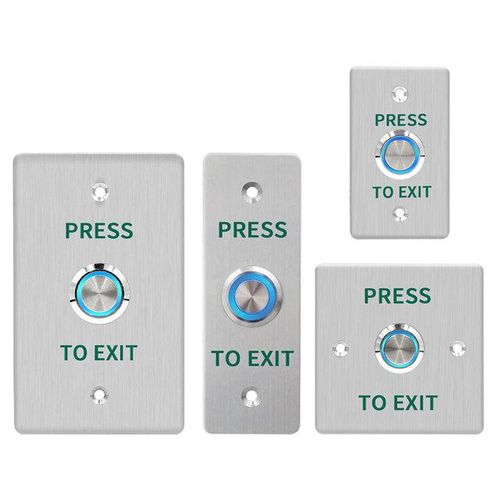 Metal Push Button Switch Ring Lamp Door Release Buttons Ip68 Waterproof Led No Nc Com 12v24v For Electronic Door Lock