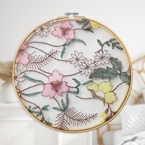 Round Embroidery Hoops Circular Pendants Floral Crafts