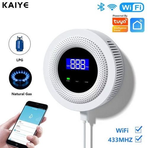 Tuya Wifi Natural Gas Leak Alarm Security Protection Smart Home 433mhz Wireless Gas Leakage Sensor Safety