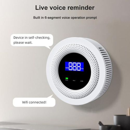 Tuya Wifi Natural Gas Leak Alarm Security Protection Smart Home 433mhz Wireless Gas Leakage Sensor Safety