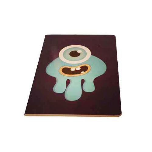 Aliens Sewn Notebook A5-Blue