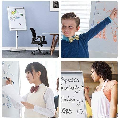 Flipchart Stand With Marker, Eraser & 25 Sheet Papers-White