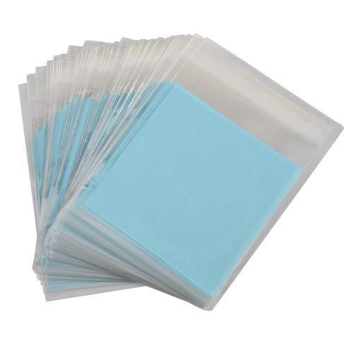 915 Generation 100x Bowknot OPP Adhesive Biscuit Plastic Bag Blue