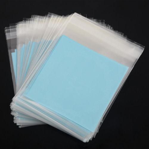 915 Generation 100x Bowknot OPP Adhesive Biscuit Plastic Bag Blue