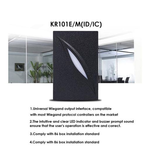 Waterproof Access Control Reader Wiegand 26 34 125khz 13.56mhz Ic Reader Door Access Control System Kr101e