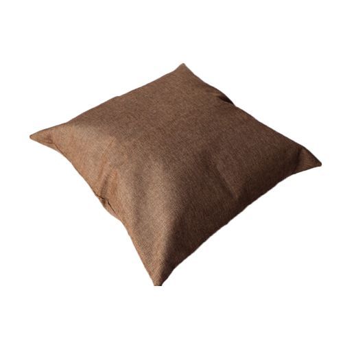 Plush Sofa Square Filled Cushion - Brown