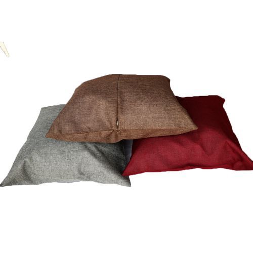 Plush Sofa Square Filled Cushion - Brown