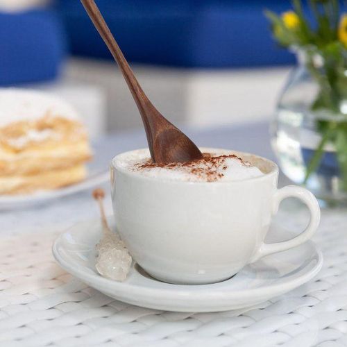 6 Pcs Wooden Spoon,Long Handle Wood Spoons Mixing Stirring Soup Coffee Iced Tea Spoon Used for Kitchen Mixing Cooking