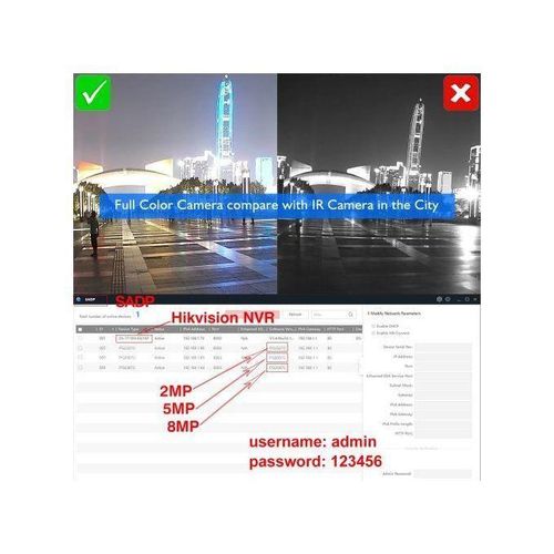 Hikvision Compatible 4k Colorvu Ip Camera 24/7 Hours Colorful 8mp 5mp Build In Mic Poe Network Security Cctv H.265 Black Color - Ip Camera - -2.8mm