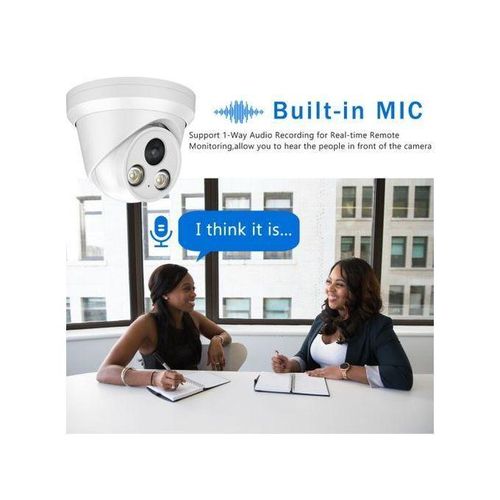 Hikvision Compatible 4k Colorvu Ip Camera 24/7 Hours Colorful 8mp 5mp Build In Mic Poe Network Security Cctv H.265 Black Color - Ip Camera - -2.8mm