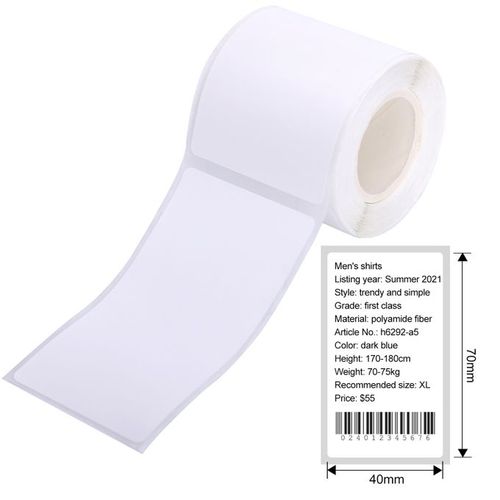 Label Printer Sticker Thermal Label Paper Self-Adhesive