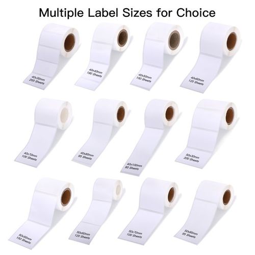 Label Printer Sticker Thermal Label Paper Self-Adhesive