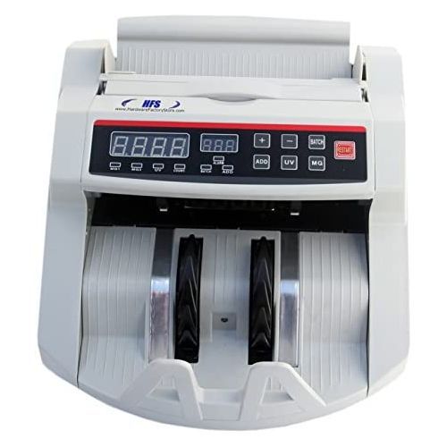 Bill Money Counter Worldwide Currency Cash Counting Machine UV & MG Counterfeit- White.