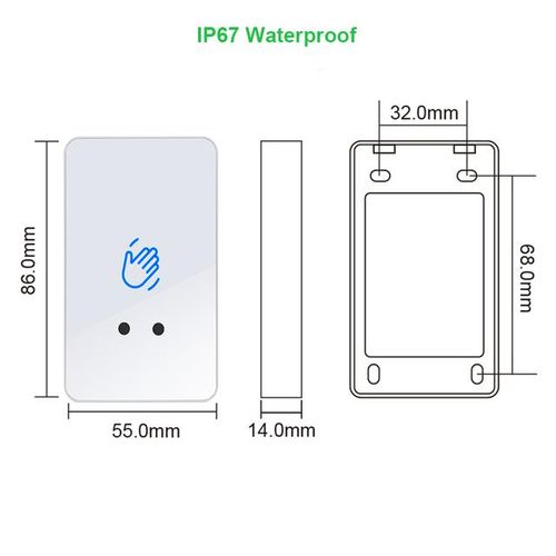 Waterproof 12v/24v Touchless Sensor Switch No Touch Contactless Switches Door Release Access Control Exit Button