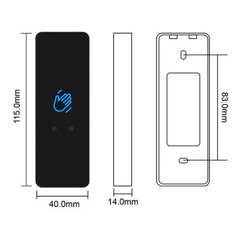 Waterproof 12v/24v Touchless Sensor Switch No Touch Contactless Switches Door Release Access Control Exit Button
