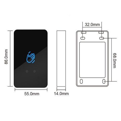 Waterproof 12v/24v Touchless Sensor Switch No Touch Contactless Switches Door Release Access Control Exit Button