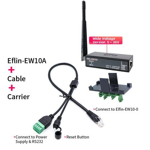 Smallest Elfin-Ew10a Wireless Networking Devices Modbus Tpc Ip Function Rs232 To Wifi Serial Server