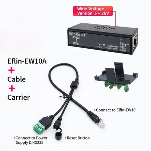 Smallest Elfin-Ew10a Wireless Networking Devices Modbus Tpc Ip Function Rs232 To Wifi Serial Server