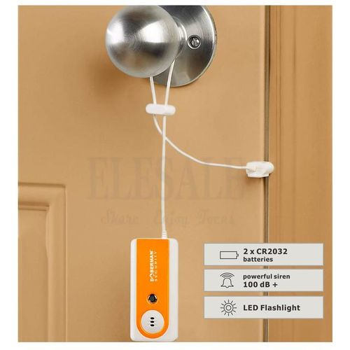 Security Portable Travel Door Alarm Entry Defense Intruder Alarm 100db Flashlight For Home Apartment Hotel