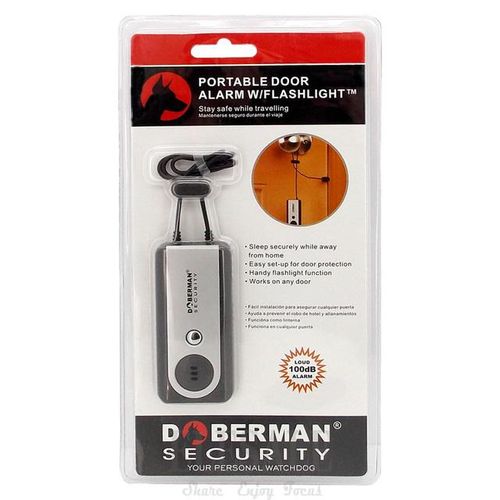 Security Portable Travel Door Alarm Entry Defense Intruder Alarm 100db Flashlight For Home Apartment Hotel