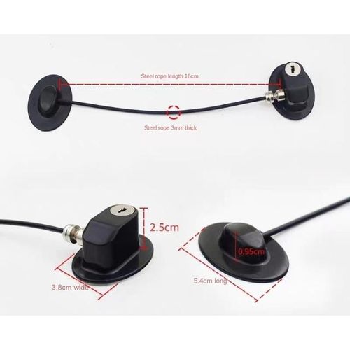 Refrigerator Door Lock Strong Adhesive Freezer Door Lock Document Drawer Lock Child Safety Cabinet Lock With Key