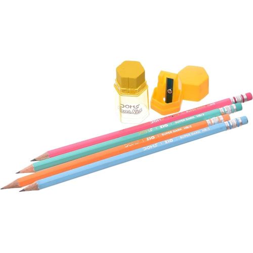 Doms *DOMS Super Dark 12HB/2 Graphite Pencil- ZIO Eraser Tipped