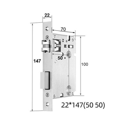 Smart Fingerprint Lock Body Special Mortise Smart Lock 5050 125mm-240mm 2585-7085mm 5572 6072 300*6085 Lock Body