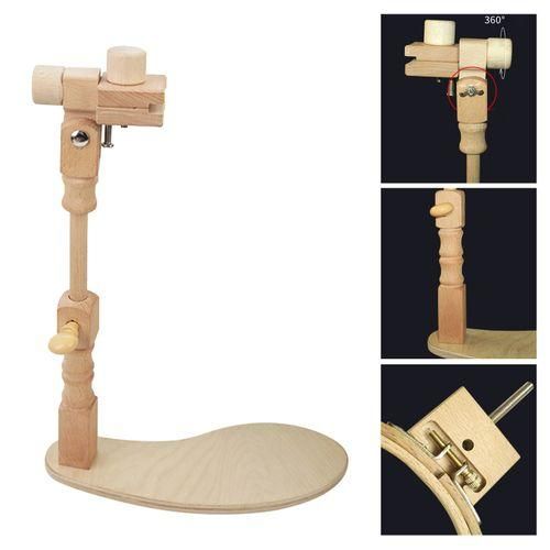 Universal Embroidery Lap Stand Adjustable Wooden Cross