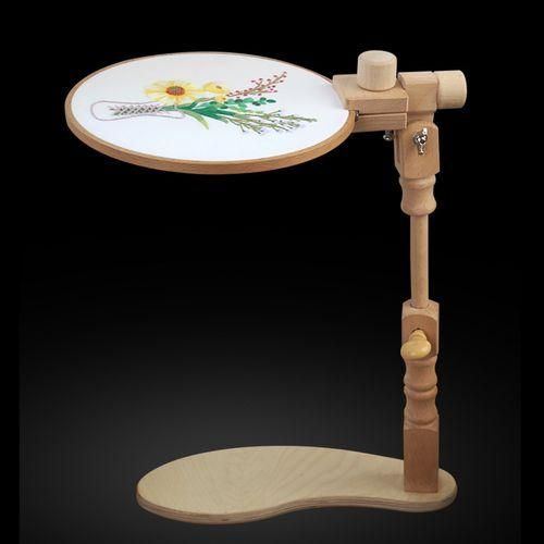 Universal Embroidery Lap Stand Adjustable Wooden Cross