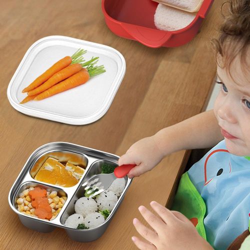 Split Compartment Lunch Box Non-toxic and Odorless Suitable for Children Baby NO5296