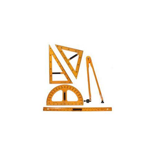 Teacher Geometrical Set For Blackboard-Yellow