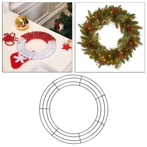 Wire Wreath  Wire Wreath Making Rings For New 30cm_Black