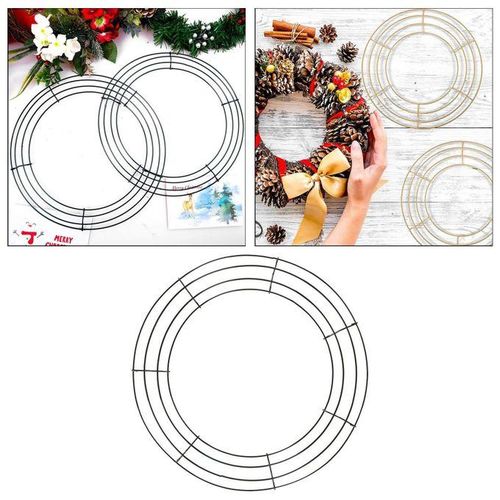 Wire Wreath  Wire Wreath Making Rings For New 30cm_Black