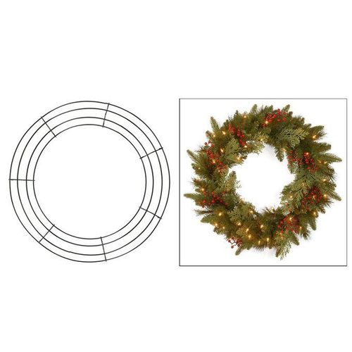 Wire Wreath  Wire Wreath Making Rings For New 30cm_Black