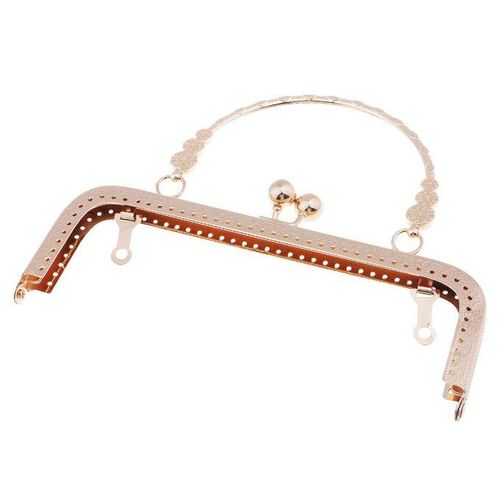 Vintage Metal Purse Clasp Frame Handle Sewing Clutch Bags Gold