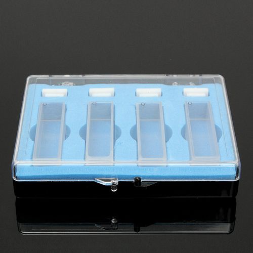 4pcs 3.5ml Optical Quartz Cuvettes 10mm Cuvette Cell Spectrometer With Box